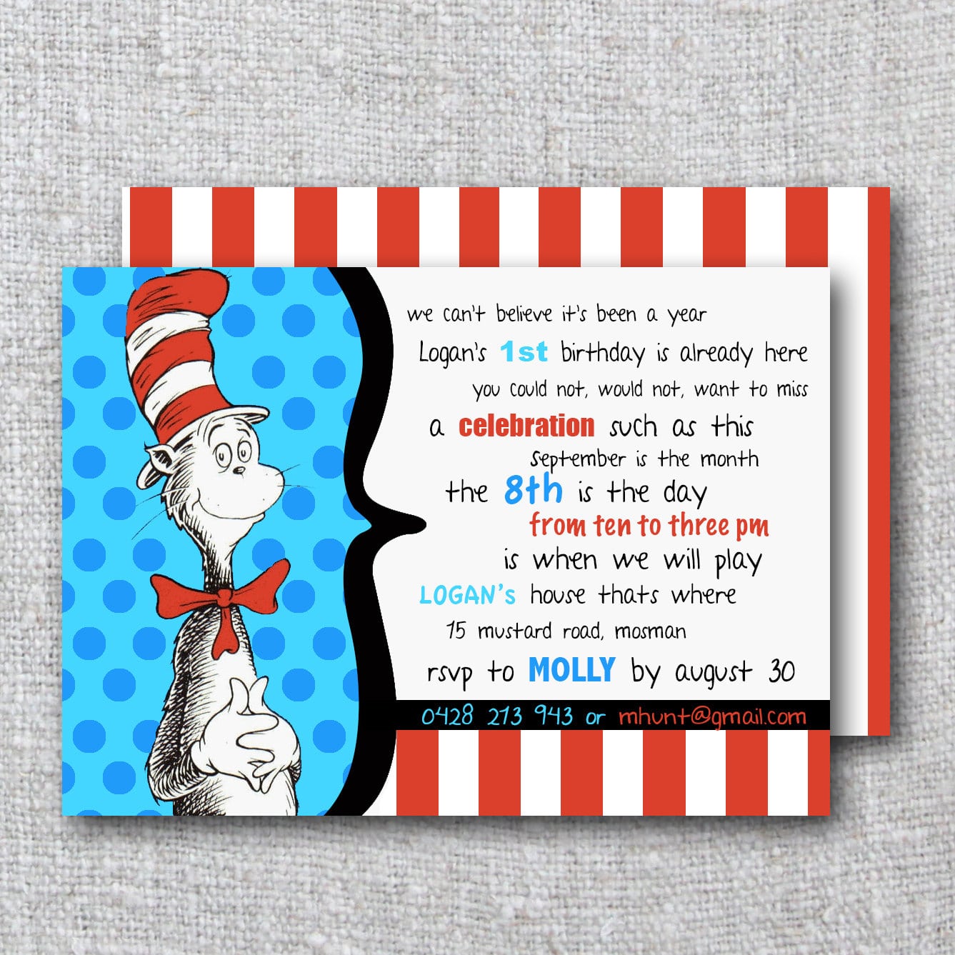 Cat In The Hat Birthday Invitations â Gangcraft Net
